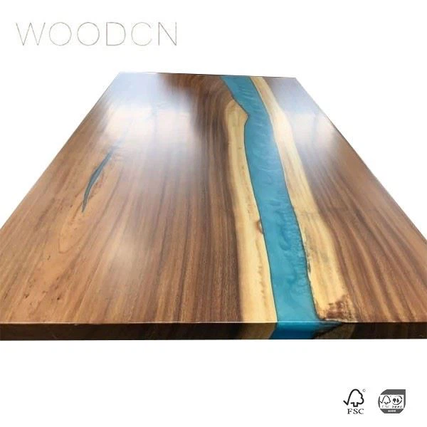 Solid Walnut Wood River Table Top For Sale 